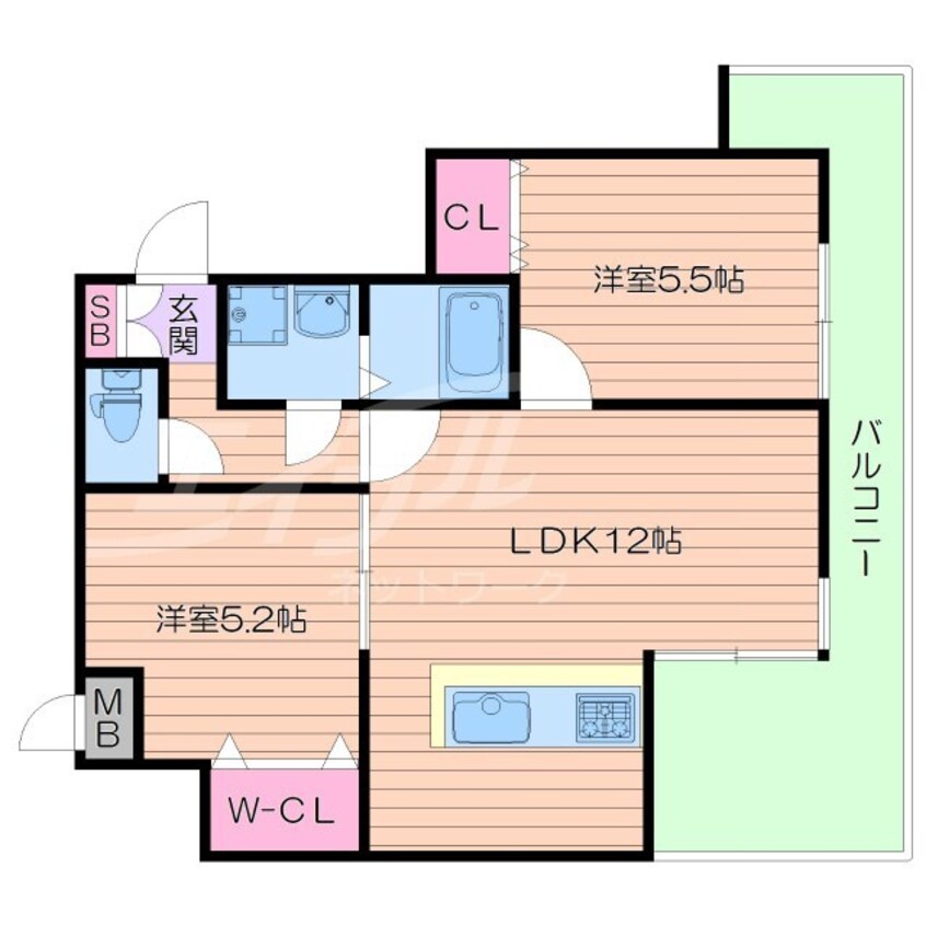 間取図 W.O.B京橋