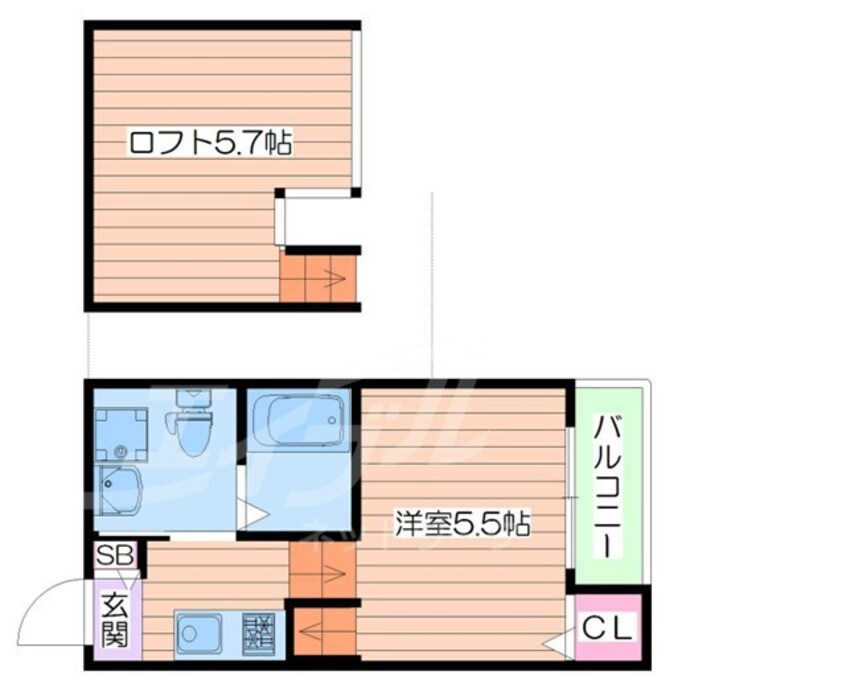 間取図 stage太子橋