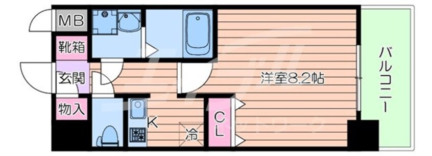 間取図 クレアート大阪ＥＡＳＴ　Ｇ４