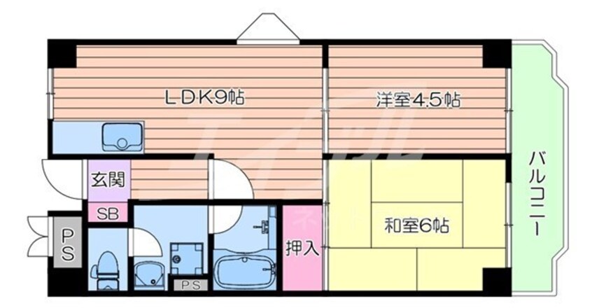 間取図 日宝ライフ放出西