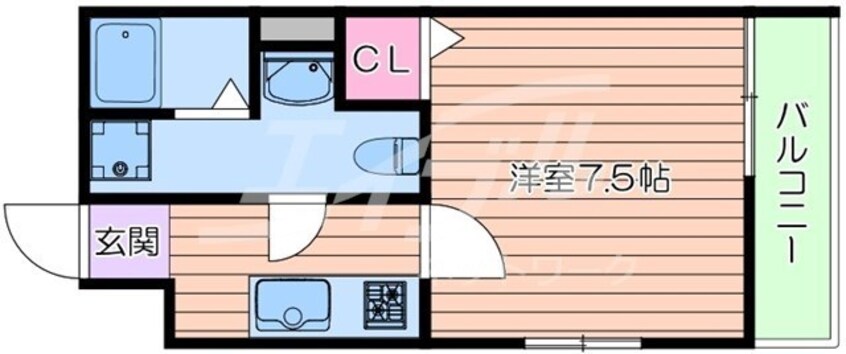 間取図 大阪メトロ谷町線/千林大宮駅 徒歩5分 3階 築4年