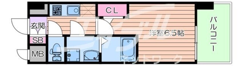 間取図 レジュールアッシュ都島ヴェルクレール