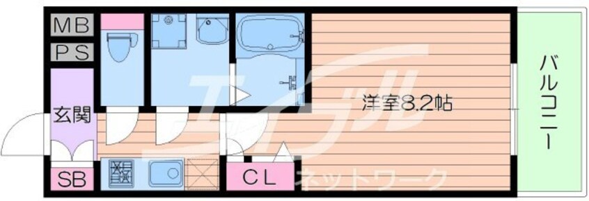 間取図 大阪メトロ谷町線/中崎町駅 徒歩7分 5階 築6年