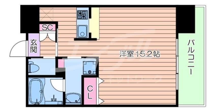 間取図 学研都市線<片町線>・JR東西線/海老江駅 徒歩1分 8階 築3年