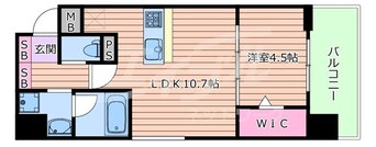 間取図 学研都市線<片町線>・JR東西線/大阪城北詰駅 徒歩5分 8階 築2年