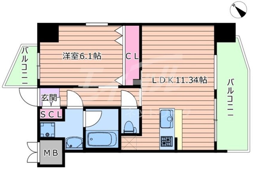 間取図 プレジオ都島ASIAN