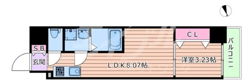 間取図 大阪メトロ谷町線/野江内代駅 徒歩5分 6階 築2年