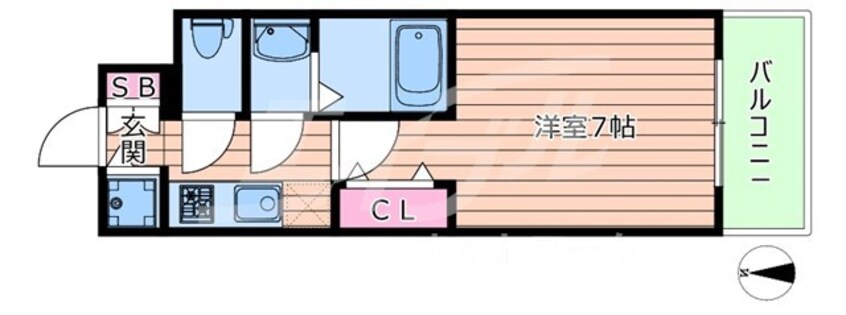 間取図 大阪メトロ谷町線/都島駅 徒歩4分 7階 築3年