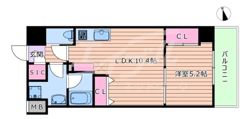 間取図 大阪メトロ谷町線/野江内代駅 徒歩9分 5階 築1年