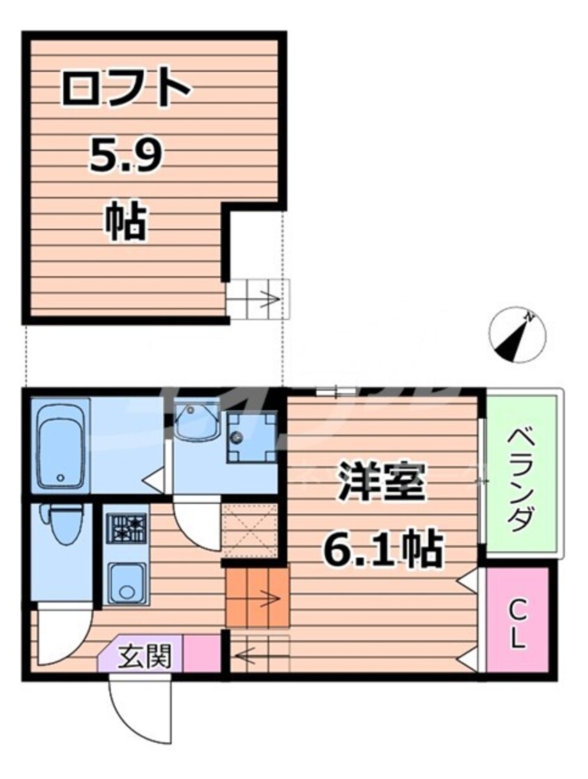 間取図 大阪メトロ中央線/緑橋駅 徒歩7分 2階 築7年