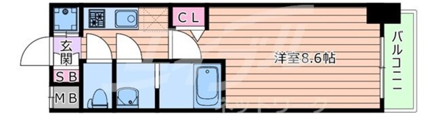 間取図 大阪メトロ中央線/深江橋駅 徒歩11分 6階 築2年