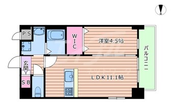 間取図 大阪環状線/京橋駅 徒歩6分 1階 築1年