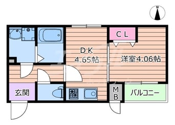 間取図 大阪メトロ谷町線/関目高殿駅 徒歩4分 2階 築2年