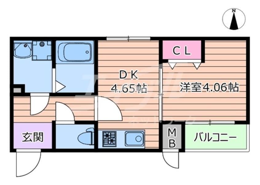 間取図 大阪メトロ谷町線/関目高殿駅 徒歩4分 2階 築2年
