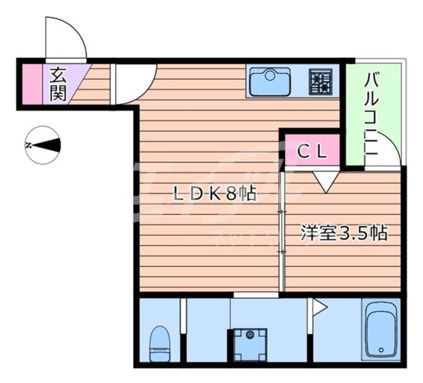 間取図 おおさか東線/放出駅 徒歩5分 1階 築2年