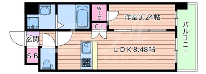 間取図 おおさか東線/城北公園通駅 徒歩1分 3階 築1年