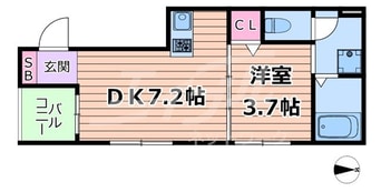間取図 大阪メトロ今里筋線/清水駅 徒歩5分 1階 築2年