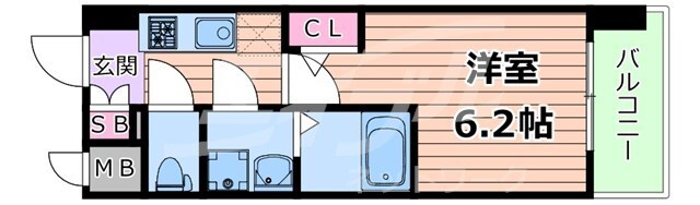 間取り図 大阪環状線/桜ノ宮駅 徒歩3分 8階 築2年