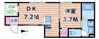 間取図 大阪メトロ今里筋線/清水駅 徒歩7分 1階 1年未満