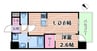 学研都市線<片町線>・JR東西線/放出駅 徒歩7分 2階 築浅 1LDKの間取り