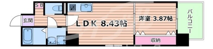 間取図 大阪メトロ谷町線/都島駅 徒歩6分 3階 築2年