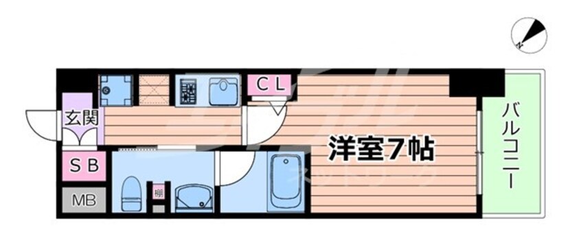 間取図 京阪本線・鴨東線/森小路駅 徒歩3分 2階 築2年