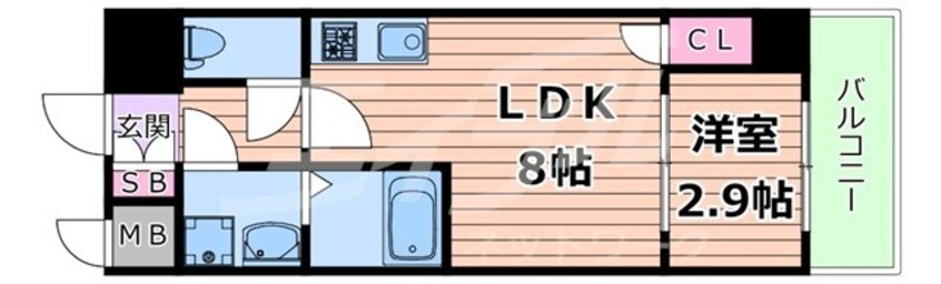 間取図 おおさか東線/城北公園通駅 徒歩10分 3階 1年未満