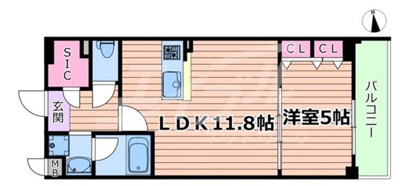 間取図 京阪本線・鴨東線/森小路駅 徒歩8分 7階 1年未満