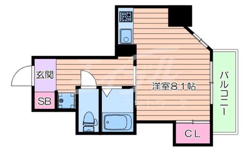 間取図 大阪メトロ谷町線/中崎町駅 徒歩7分 2階 築10年