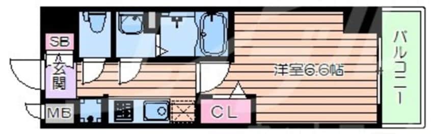 間取図 大阪メトロ谷町線/中崎町駅 徒歩7分 5階 築5年