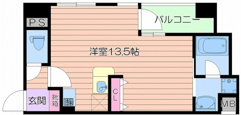 間取図 大阪メトロ谷町線/南森町駅 徒歩5分 10階 築17年