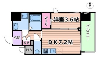 間取図 大阪環状線/福島駅 徒歩8分 12階 1年未満
