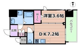 間取図 大阪環状線/福島駅 徒歩8分 12階 築1年