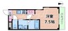 学研都市線<片町線>・JR東西線/放出駅 徒歩7分 3階 築浅 1Kの間取り