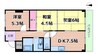 大阪メトロ長堀鶴見緑地線/横堤駅 徒歩8分 3階 築40年 3DKの間取り