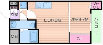 間取図 大阪メトロ堺筋線/北浜駅 徒歩5分 9階 築13年