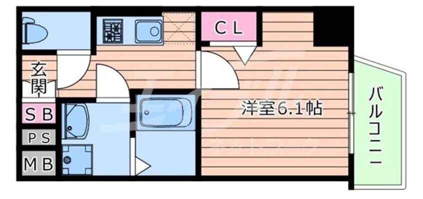 間取図 大阪メトロ谷町線/天満橋駅 徒歩7分 3階 築3年