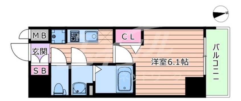 間取図 大阪メトロ谷町線/天満橋駅 徒歩7分 2階 築3年