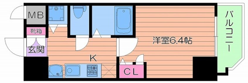 間取図 大阪メトロ中央線/堺筋本町駅 徒歩7分 7階 築14年