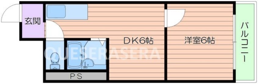 間取図 大阪メトロ谷町線/南森町駅 徒歩5分 3階 築39年