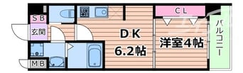 間取図 大阪メトロ谷町線/天神橋筋六丁目駅 徒歩9分 4階 築1年