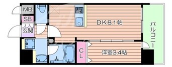 間取図 大阪メトロ谷町線/中崎町駅 徒歩6分 2階 築4年