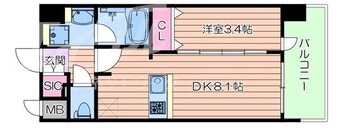 間取図 大阪メトロ谷町線/中崎町駅 徒歩6分 2階 築4年