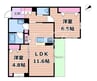 おおさか東線/城北公園通駅 徒歩7分 2階 建築中 2LDKの間取り