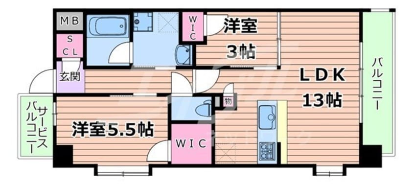 間取図 京阪本線・鴨東線/関目駅 徒歩4分 6階 1年未満