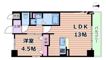 間取図 大阪メトロ谷町線/中崎町駅 徒歩7分 6階 築1年