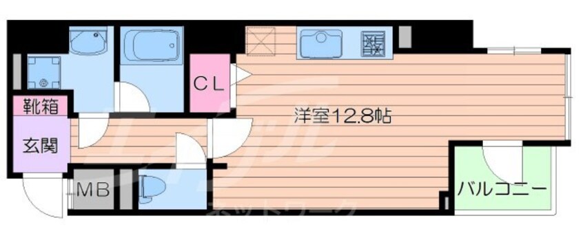 間取図 大阪メトロ四つ橋線/西梅田駅 徒歩3分 7階 築6年