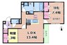 大阪メトロ中央線/深江橋駅 徒歩4分 1階 1年未満 2LDKの間取り