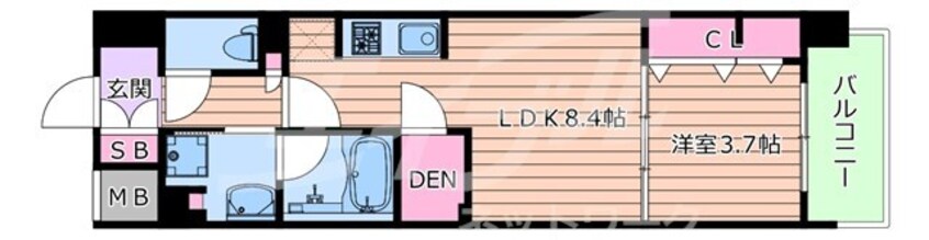 間取図 大阪環状線/天満駅 徒歩6分 11階 築2年