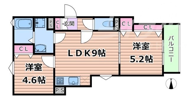 間取り図 大阪メトロ長堀鶴見緑地線/門真南駅 徒歩15分 3階 建築中
